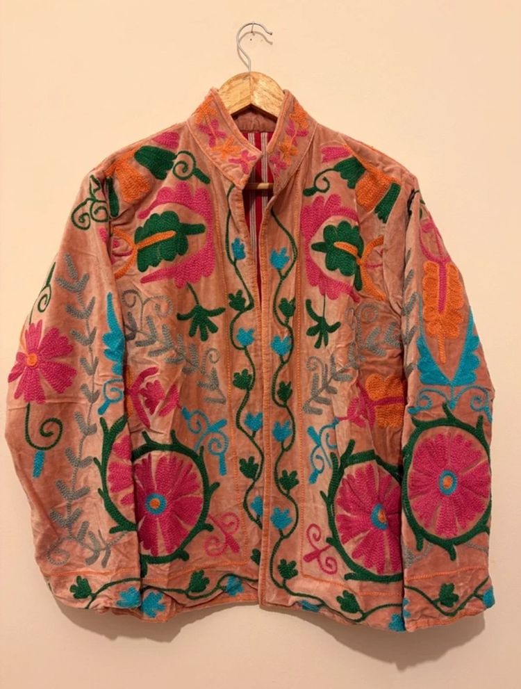 Pink Velvet Suzani Jacket image 1